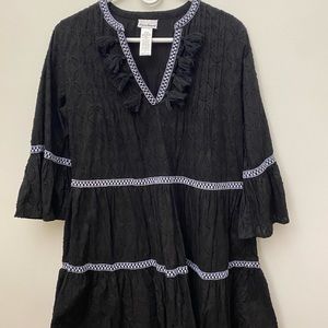 Tommy Bahama Cotton Clip Embroidered Tier Dress